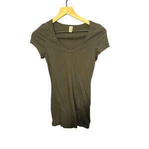 Y2K BKE Black V Neck T-Shirt S